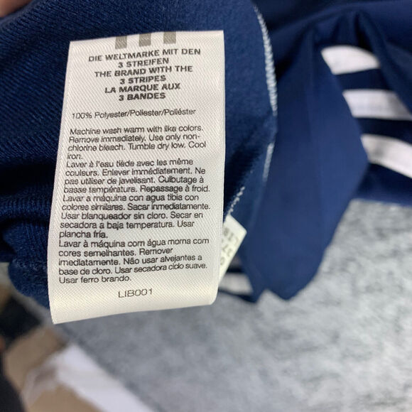 Vtg Y2K Adidas Jacket 3 Stripes Full Zip Track Blue Sz XL Hip Hop - Picture 11 of 13